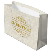 Aangepaste foto Lijst Vrolijk kerstfeest & Nieuwja Groot Cadeauzakje (Achterkant Gekanteld)