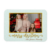 Aangepaste foto Lijst Vrolijk kerstfeest & Nieuwja Magneet (Horizontaal)