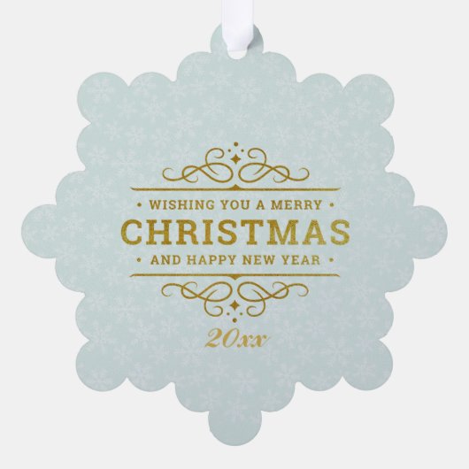 Aangepaste foto Lijst Vrolijk kerstfeest & Nieuwja Ornament Kaart (Achterkant)