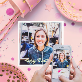 Aangepaste foto-Logo Art Slogan Standard Cocktail Servet