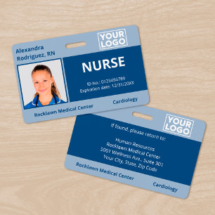 Aangepaste foto Logo Blue Medical Employee-ID Badge