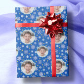 Aangepaste foto-Logo Candy Cane Snowflake Kerstmis Inpakpapier Vel