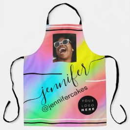 Aangepaste foto-Logo Coffee Winke Cake Holograaf Schort