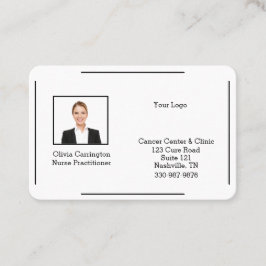 Aangepaste Foto Logo - Eenvoudige zakelijke kaart Visitekaartje