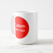 Aangepaste foto & logo  | Gepersonaliseerd Koffiemok (Voorkant links)
