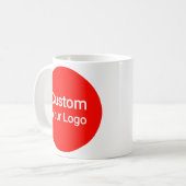 Aangepaste foto & logo | Gepersonaliseerd Koffiemok (Voorkant links)