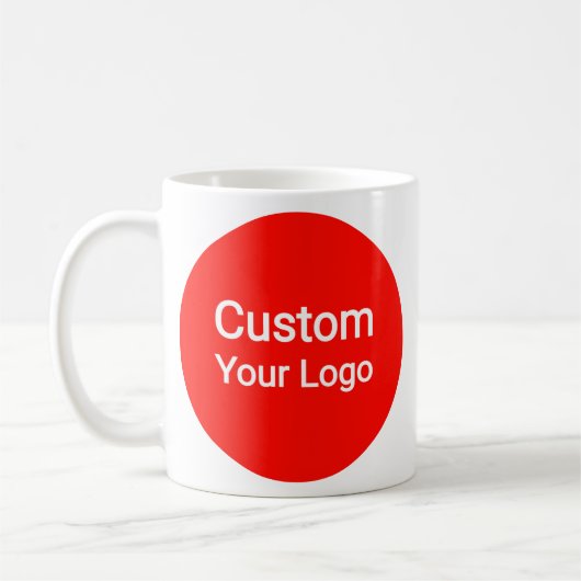 Aangepaste foto & logo | Gepersonaliseerd Koffiemok (Links)