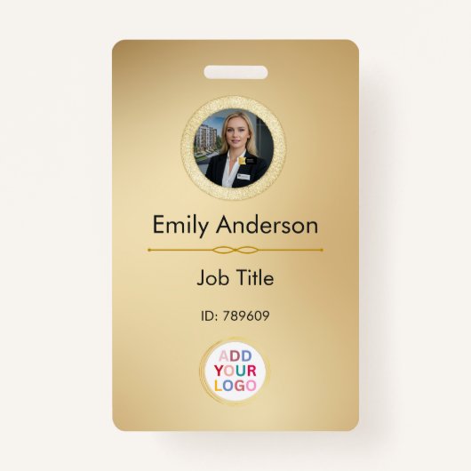 Aangepaste Foto Logo ID Badge voor Zakelijke Medew (Voorkant)