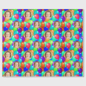 Aangepaste foto Logo kleurrijke ballon Creëer je e Cadeaupapier (Vlak)