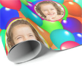 Aangepaste foto Logo kleurrijke ballon Creëer je e Cadeaupapier (Rol Hoek)