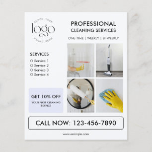 Aangepaste foto logo moderne zakelijke marketing flyer