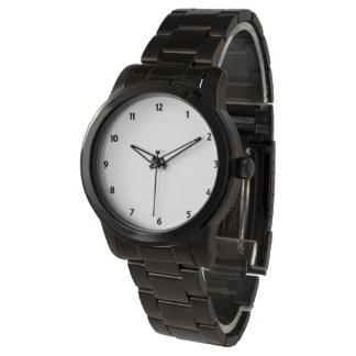 Aangepaste foto-Logo Oversize Black Bracelet Horloge