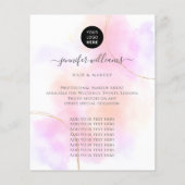 Aangepaste Foto Logo Promotie Gouden Roze Waterver Flyer (Achterkant)