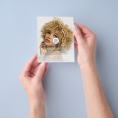 Aangepaste foto-Logo promotioneel modern zwart Flyer (Hand)