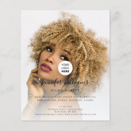 Aangepaste foto-Logo promotioneel modern zwart Flyer