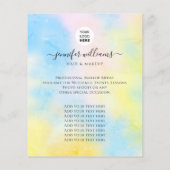 Aangepaste foto logo promotionele regenboog pastel flyer (Achterkant)