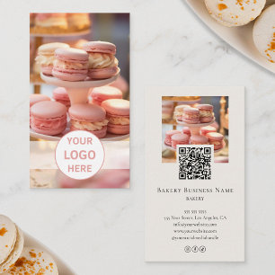 Aangepaste foto logo QR-code bakkerij Visitekaartje