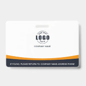 Aangepaste foto logo QR-code bedrijfspersoneel Badge (Achterkant)