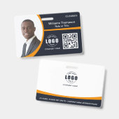 Aangepaste foto logo QR-code bedrijfspersoneel Badge (Voor- en achterkant)