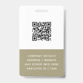 Aangepaste foto logo QR-code medewerker Iguana kle Badge (Achterkant)