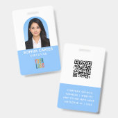 Aangepaste foto logo QR-code personeelskaart ID-ba Badge (Voor- en achterkant)