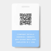 Aangepaste foto logo QR-code personeelskaart ID-ba Badge (Achterkant)