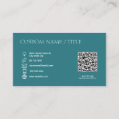 Aangepaste Foto Logo QR code Visitekaartje (Achterkant)
