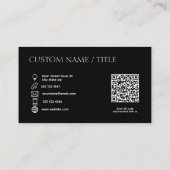 Aangepaste Foto Logo QR code Visitekaartje (Achterkant)