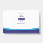 Aangepaste foto logo QR-code Werknemer Bedrijfsbla Badge (Achterkant)