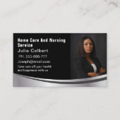 Aangepaste Foto & Logo Senior Companion Caregiver Visitekaartje (Voorkant)