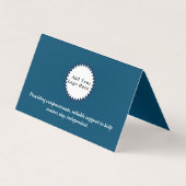 Aangepaste Foto & Logo Senior Companion Caregiver Visitekaartje (Achterkant)