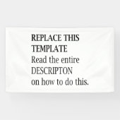 Aangepaste foto-Logo-slogan Creëer Spandoek (Horizontaal)