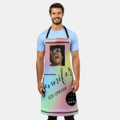 Aangepaste foto-Logo Sweet Cakes Ice Cream Coffee Schort (Gedragen)