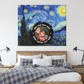Aangepaste foto/Logo-tekst | Volledig bewerkbare V Canvas Afdruk (Insitu (Slaapkamer))