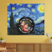 Aangepaste foto/Logo-tekst | Volledig bewerkbare V Canvas Afdruk (Insitu (Woonkamer))