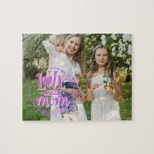 Aangepaste foto | Love You Mom legpuzzel (Horizontaal)