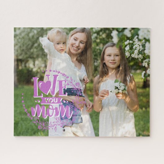 Aangepaste foto | Love You Mom legpuzzel (Horizontaal)