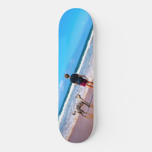 Aangepaste foto maak je eigen design I Love My Pet Persoonlijk Skateboard (Voorkant)
