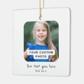 Aangepaste foto, maak je eigen keramisch ornament (Links)