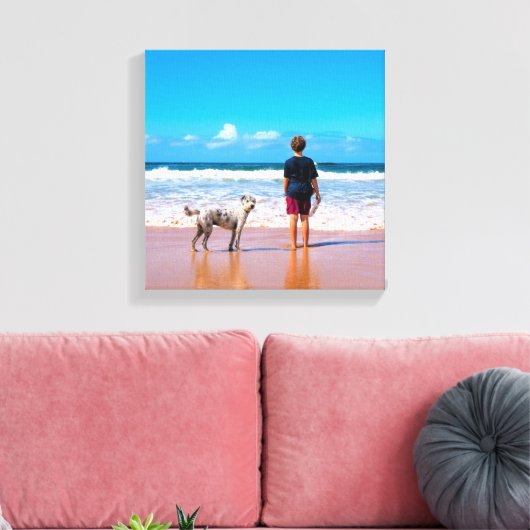 Aangepaste foto maak je eigen ontwerp - Ik hou van Canvas Afdruk (Insitu (Woonkamer))