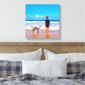 Aangepaste foto maak je eigen ontwerp - Ik hou van Canvas Afdruk (Insitu (Slaapkamer))