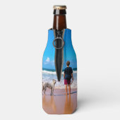 Aangepaste foto maak je eigen ontwerp - Ik hou van Flesjeskoeler (Fles Achterkant)