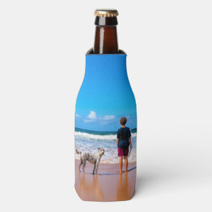 Aangepaste foto maak je eigen ontwerp - Ik hou van Flesjeskoeler