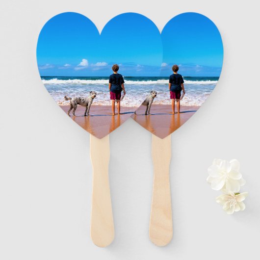 Aangepaste foto maak je eigen ontwerp - Ik hou van Handwaaier (Voorkant en achterkant)