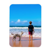 Aangepaste foto maak je eigen ontwerp - Ik hou van Magneet (Verticaal)