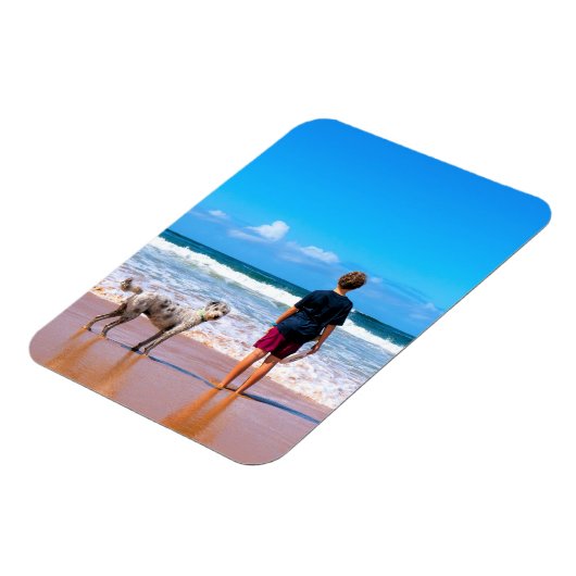 Aangepaste foto maak je eigen ontwerp - Ik hou van Magneet (Linkerzijde)