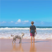 Aangepaste foto maak je eigen ontwerp - Ik hou van Sticker (Voorkant)