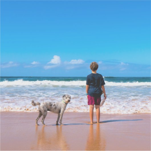 Aangepaste foto maak je eigen ontwerp - Ik hou van Sticker (Voorkant)