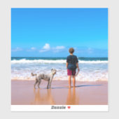 Aangepaste foto maak je eigen ontwerp - Ik hou van Sticker (Vel)