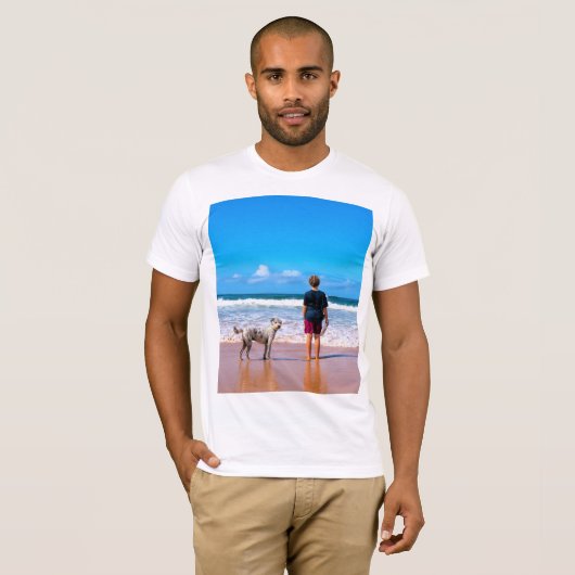 Aangepaste foto maak je eigen ontwerp - Ik hou van T-shirt (Voorkant volledig)